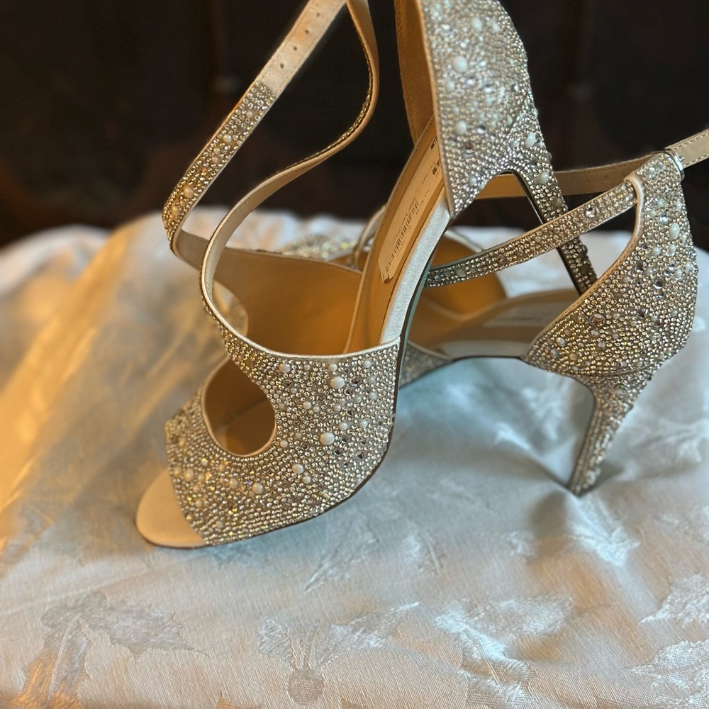 Elegant Rhinestone Embellished Heels